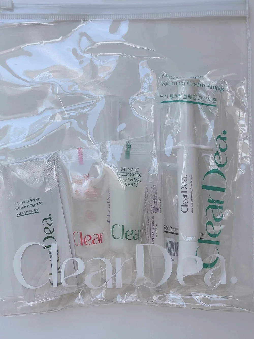New ClearDea Mucin Collagen Voluming Cream Ampoule Bundle Kit Korean Skincare - Picture 1 of 6